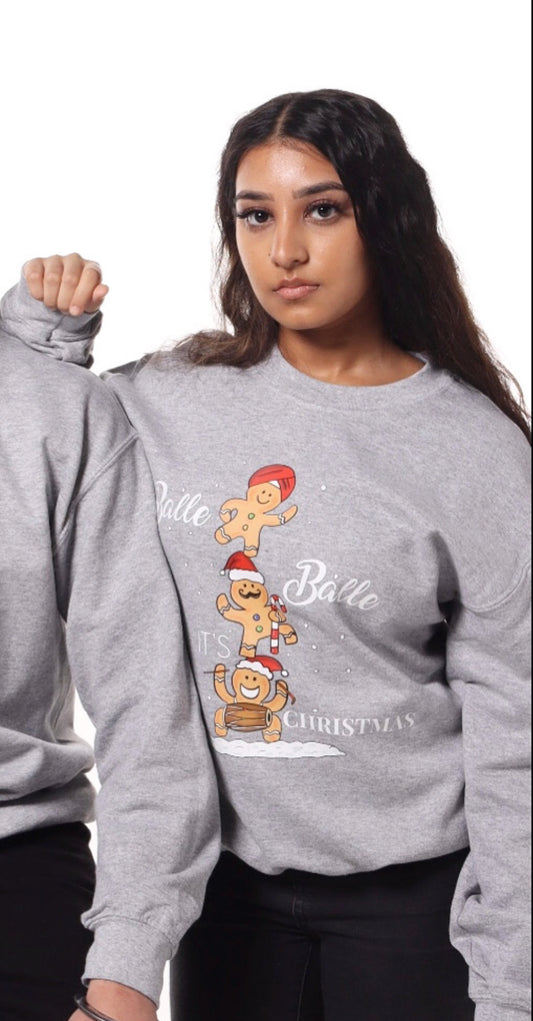 BALLE BALLE IT’S CHRISTMAS  - GREY SWEATSHIRT